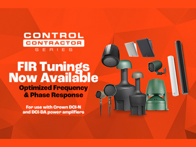 FIR Tunings now available for select Control Contractor loudspeakers